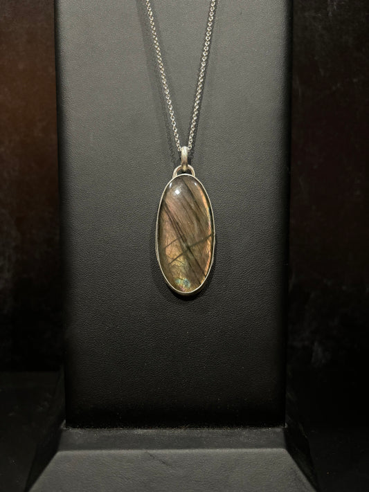 Labradorite Sterling Silver Pendant