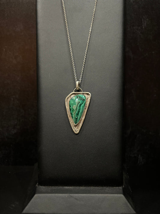 Malachite Sterling Silver Pendant