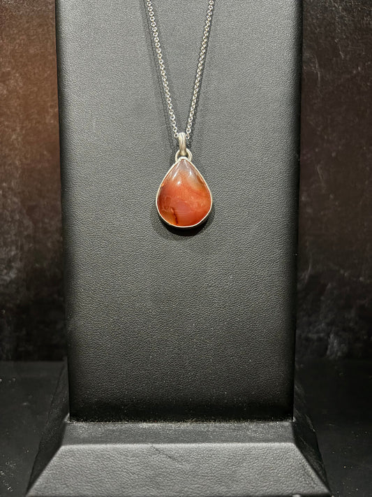 Carnelian Sterling Silver Pendant